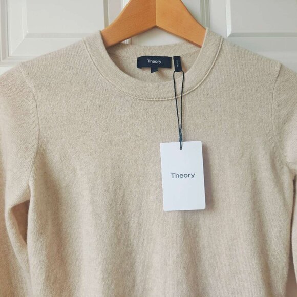 NWT Theory Kaylenna Crewneck Sweater in Feather Cashmere - Picture 6 of 6